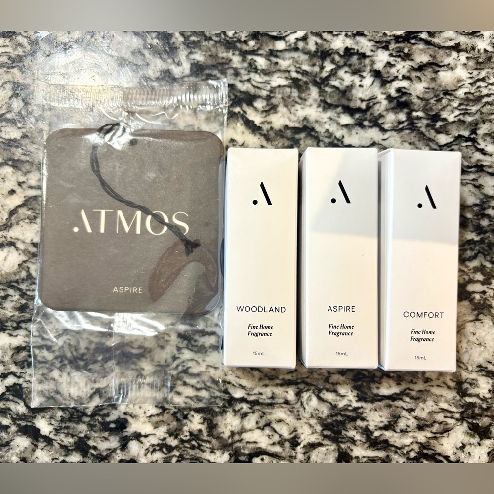 NEW Atmos Fragrance Lot - Aspire, Woodland, Comfort (3x 15mL)